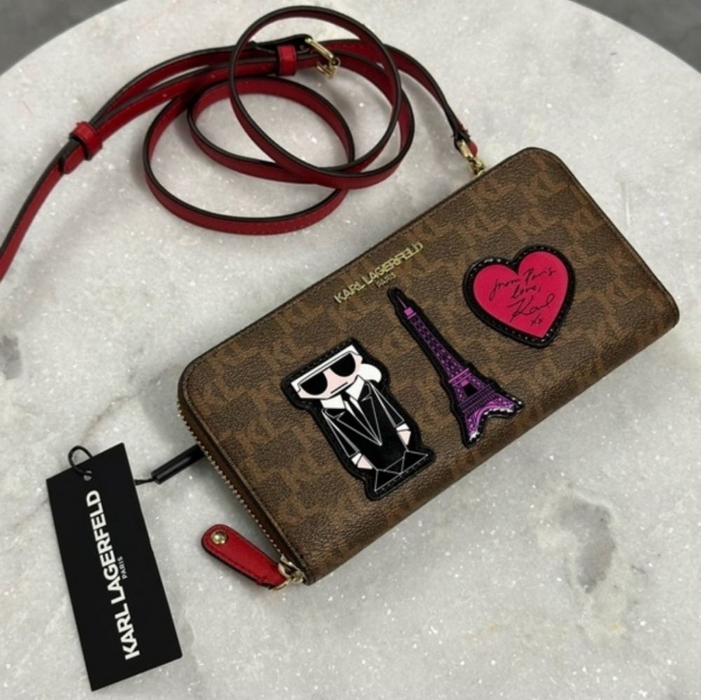 Karl lagerfeld crossbody wallet NWT - Picture 1 of 6